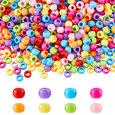 400Pcs Acrylic European Beads MACR-DC0001-16-1
