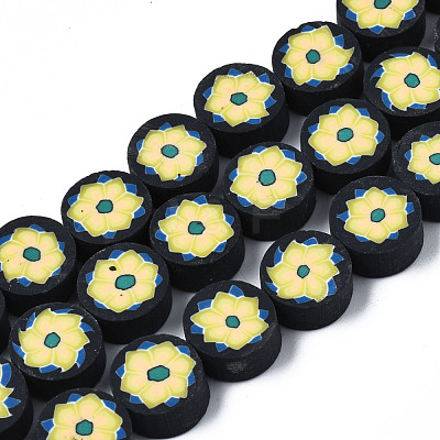 Handmade Polymer Clay Beads Strands CLAY-T020-08B-1