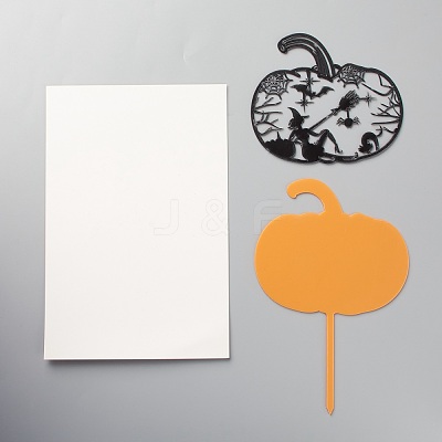 Acrylic Pumpkin Cake Insert Card Decoration DIY-H109-13-1