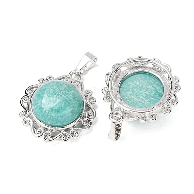 Natural Amazonite Pendants GG-CBA0251-09B-P-1