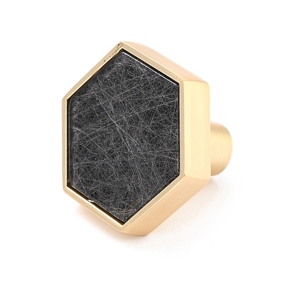 Hexagon with Marble Pattern Brass Box Handles & Knobs DIY-P054-C07-1