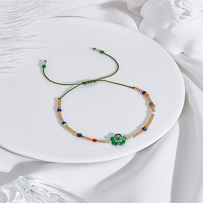 1Pc Glass Seed Beads Braided Bead Bracelets for Women BJEW-LP0002-32A-1