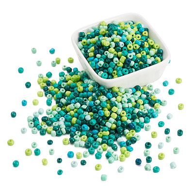 Opaque Glass Round Seed Beads GLAA-TAC0025-07B-02-1