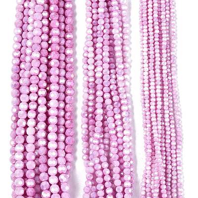 Anti-Tarnish Electroplate Glass Beads Strands EGLA-ZX010-8mm-05-1
