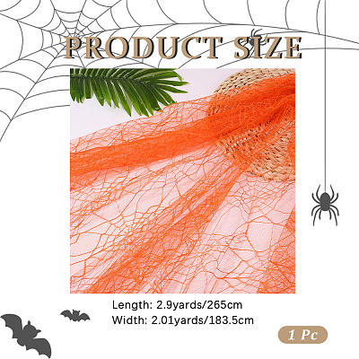 Polyester Spider Web Lace Fabric DIY-WH20049-44D-1