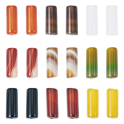 36Pcs 9 Colors Natural Agate Beads Sets G-TA0002-75-1