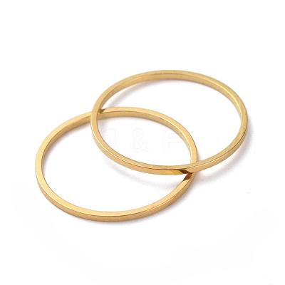 Brass Link Rings KK-M128-02G-1