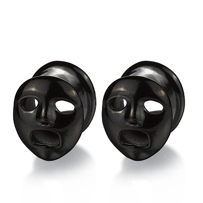 Halloween Ghost Face Brass and Alloy Ear Tunnels FS-WGACCDC-09-1