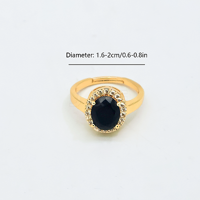 Brass Micro Pave Cubic Zirconia Cuff Open Rings for Women YE6141-3-1