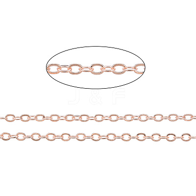 Brass Cable Chains CHC-T008-08RG-1