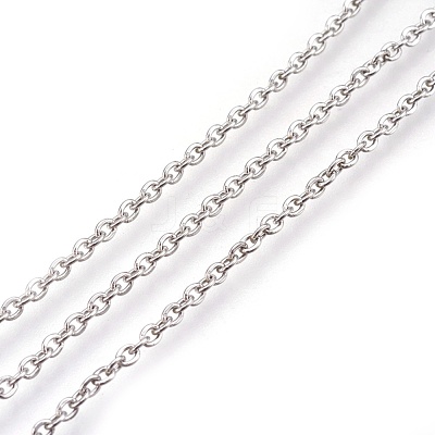 Tarnish Resistant 304 Stainless Steel Cable Chains CHS-R002-0.5mm-1