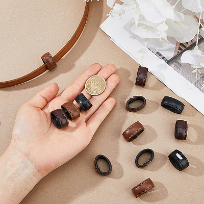 18Pcs 3 Colors Leather Belt Loop Ring DIY-FH0010-92-1