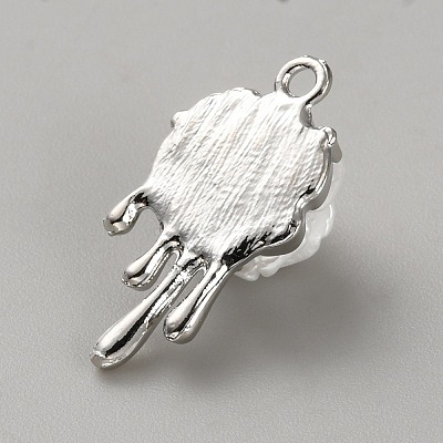 White Series Love Bow Alloy Acrylic Pendant LS-PALLOY-WH0115-01P-06-1