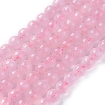 Pink Color Natural Madagascar Rose Quartz Beads Strands X-G-F641-01-B-1