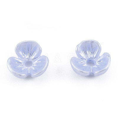 Resin Imitation Pearl Bead Caps X-RESI-N036-01A-1