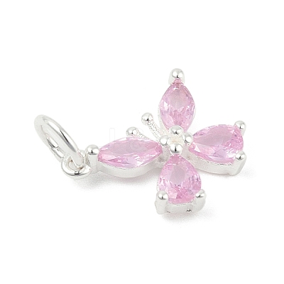 925 Sterling Silver Micro Pave Cubic Zirconia Pendants STER-Q002-03B-1
