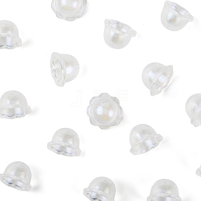 50Pcs Transparent Acrylic Bead Caps OACR-FS0002-41-1