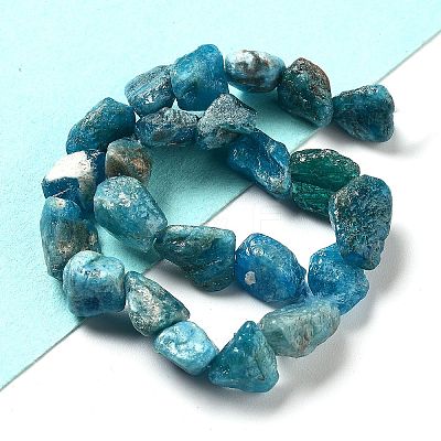 Raw Rough Natural Apatite Beads Strands G-P528-B04-02-1