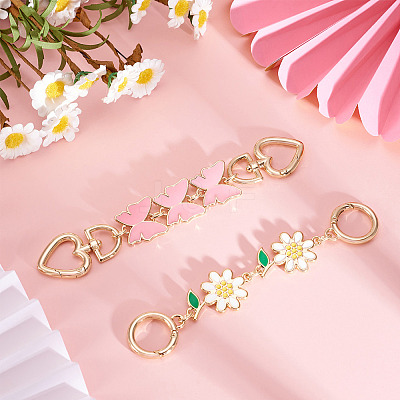 2Pcs 2 Style Alloy Enamel Chain Extenders FIND-TA0005-19-1