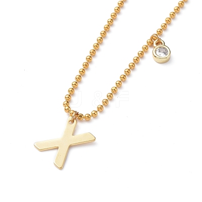 Letter A~Z Pendant Necklaces NJEW-JN02837-1