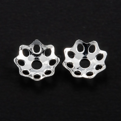Multi-Petal Brass Bead Caps KK-D063-19S-1