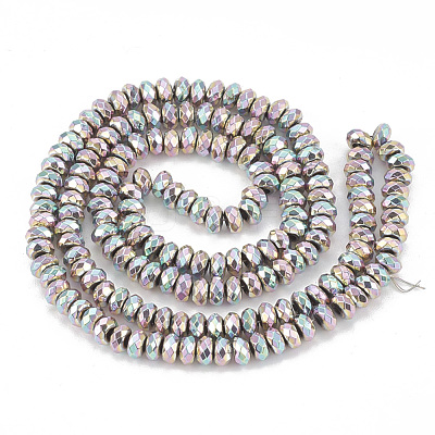 Electroplate Non-magnetic Synthetic Hematite Beads Strands G-T061-154C-1
