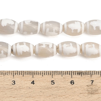 Tibetan Style dZi Beads Strands GG-CBA4812-C03-8X12MM-1