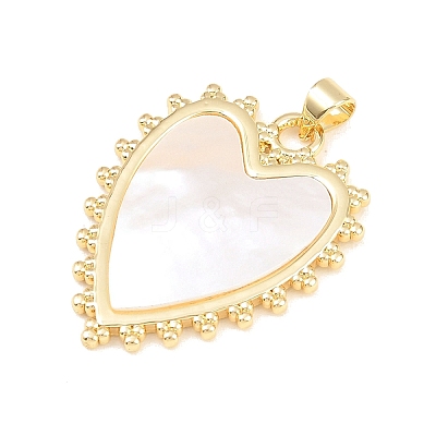 Natural White Shell Pendants KK-C162-001A-G-1