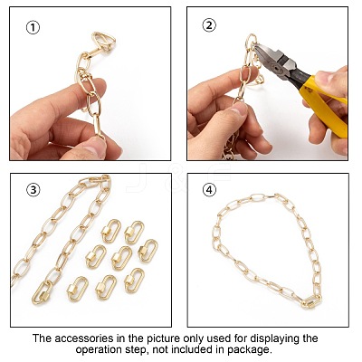Brass Screw Carabiner Lock Charms KK-T047-08G-1