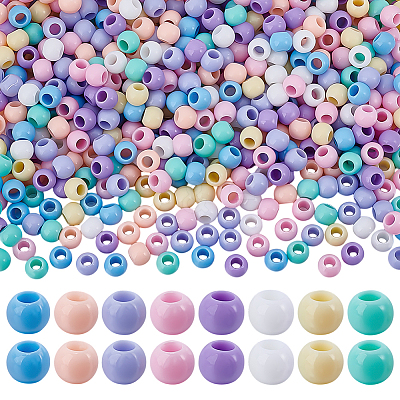 100G Opaque Acrylic European Beads OPDL-ME0001-01-1