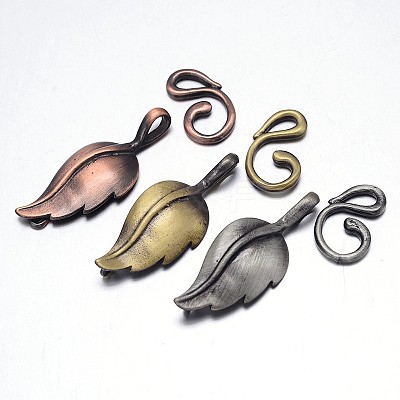 Brass Hook Clasps KK-L116-02-1
