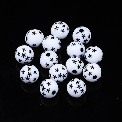 Opaque Acrylic Beads LS-MACR-N012-11-A01-1