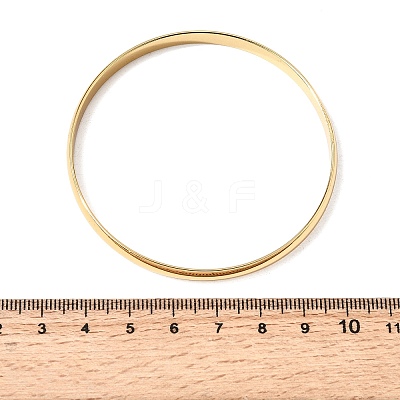 304 Stainless Steel Plain Bangles for Women Men BJEW-Z167-01G-03-1