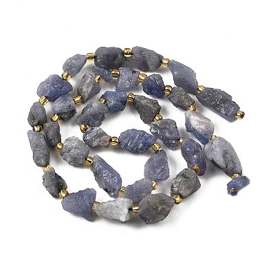 Raw Rough Natural Tanzanite Beads Strands G-D101-A12-1