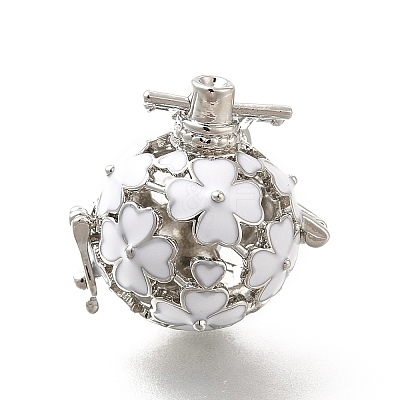 Alloy Enamel Bead Cage Pendants ENAM-M047-01P-C-1