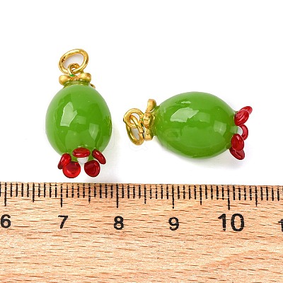 Handmade Lampwork Pendants LAMP-Z012-01G-02-1