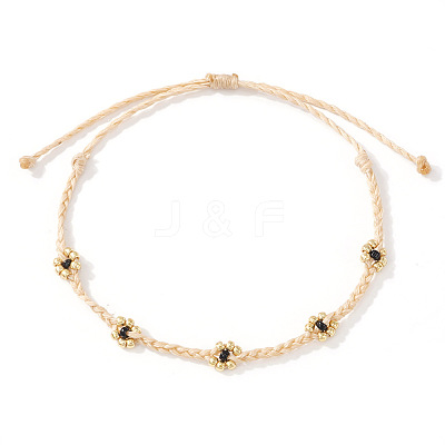 Vintage Glass Beaded Pearl String Adjustable Bracelet for Girl TG8813-3-1