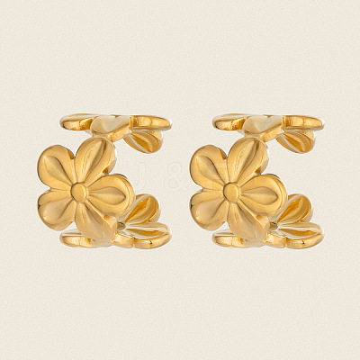 304 Stainless Steel Cuff Earrings for Women YW4360-1-1