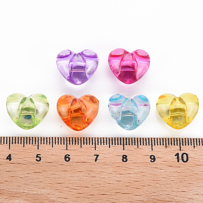 1-Hole Transparent Acrylic Buttons TACR-S154-53B-1