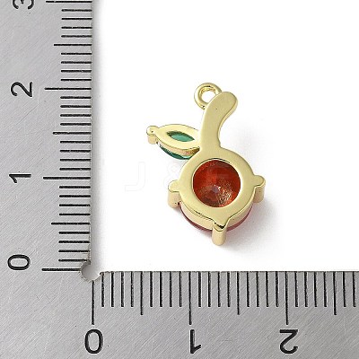 Brass Micro Pave Cubic Zirconia Pendants KK-P290-02D-G-1