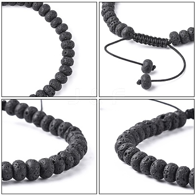Adjustable Nylon Cord Braided Bead Bracelets BJEW-F369-B11-1