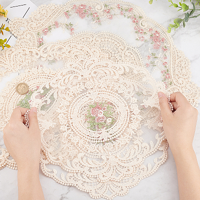 6Pcs 3 Style Polyester Embroidery Table Mats AJEW-GF0004-86-1