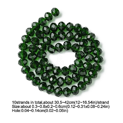 Electroplate Glass Beads Strands EGLA-FS0001-42B-1
