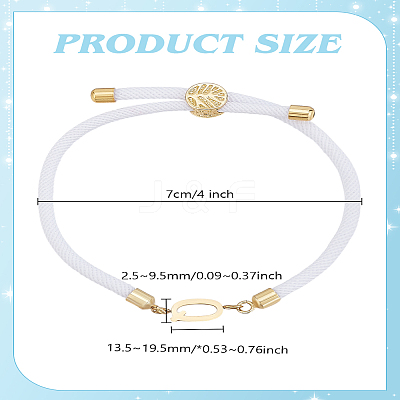 1pc Adjustable Nylon Cord Slider Bracelets for Women BJEW-LP0001-33Q-G-1