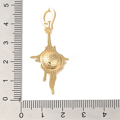Brass European Dangle Charms Bails KK-K388-53G-1