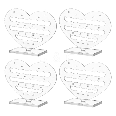 Acrylic Earring Display Frame EDIS-WH0006-10-1