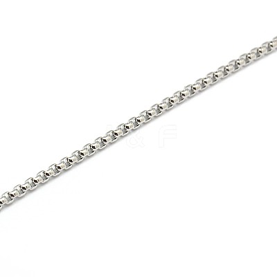 Non-Tarnish 304 Stainless Steel Venetian Chain Necklace Making STAS-A028-N032P-A-1