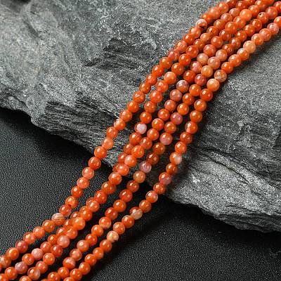 Natural South Red Agate Beads Strands G-B090-A04-01-1