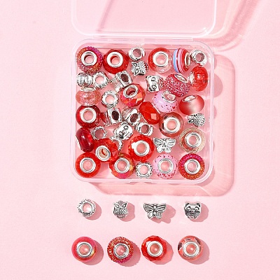 DIY Tibetan Style Alloy & Resin European Beads Making Finding Kits DIY-FS0006-78E-1