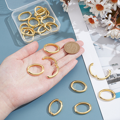 20Pcs Brass Twister Clasps KK-UN0005-31-1